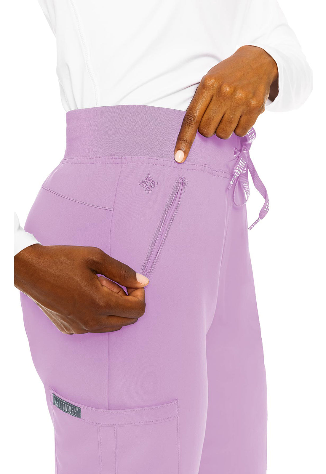 MedCouture Zipper Pant Straight (Lilac)