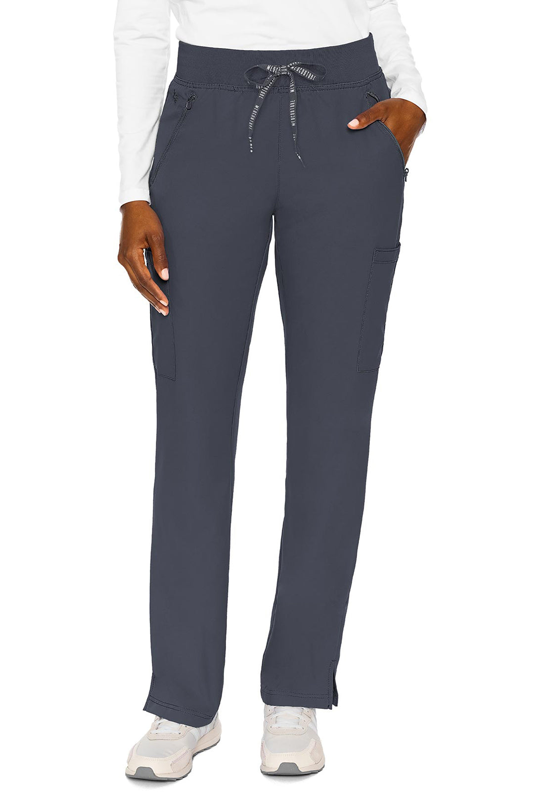 MedCouture Zipper Pant Straight (Pewter)